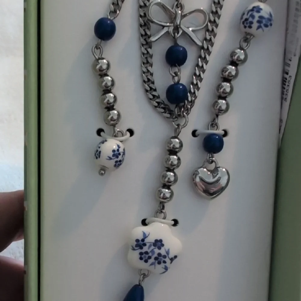 Piper + K Silver and Blue Brooch